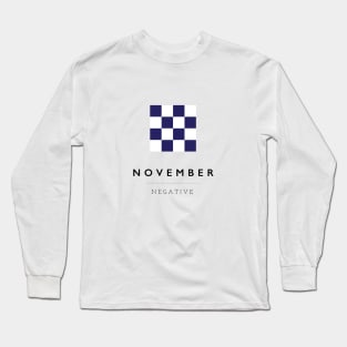 November: ICS Flag Semaphore Long Sleeve T-Shirt